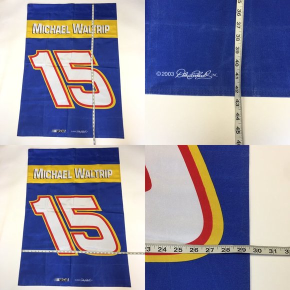 Nascar Michael Waltrip Number 15 Large Outdoor Fabric Flag 2003 Double Sided - Picture 3 of 12